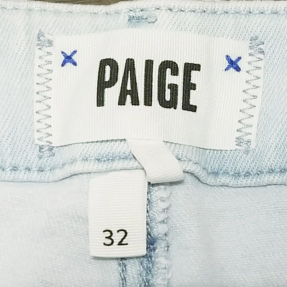 Paige Carly Jeans Women Size 32 Light Wash Wide Leg Drawstring High Rise (34×27)